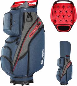 15 Way Golf Cart Bag with Rubber Grip Organize Top and 12 Pckets