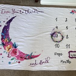 Baby Girl Milestone Blanket