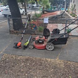 Lawnmower,  Blower, And Weed Eater 