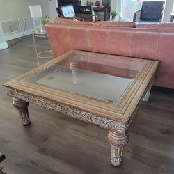 High End Very Large Thomasville Coffee Table And Side Table 