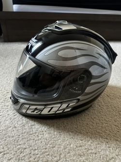 Icon Mainframe Hooligan Helmet Silver & Black - XL