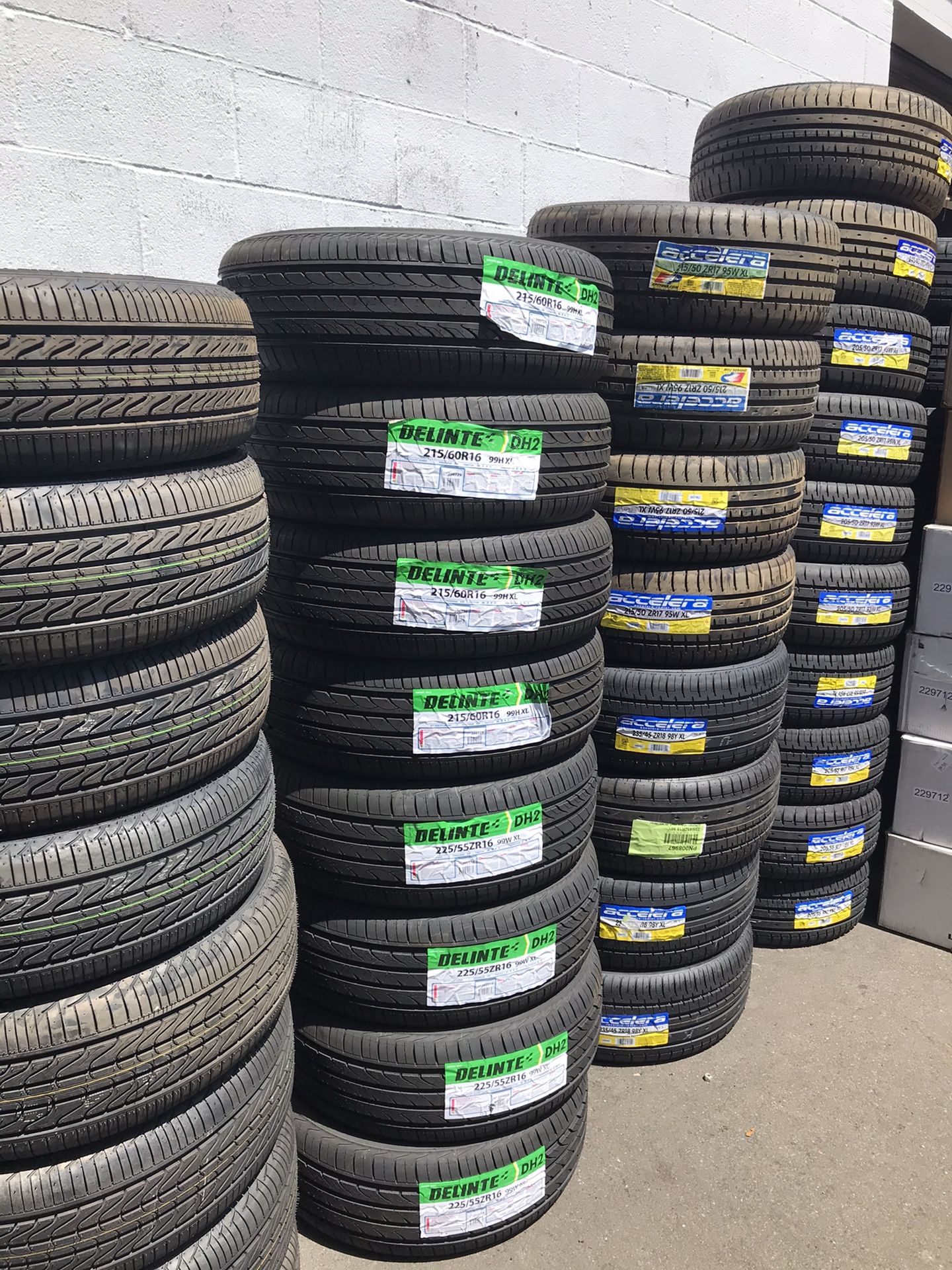 All season tires many sizes in stock . Lowest price Bay Area message us ASAP whole specials last!