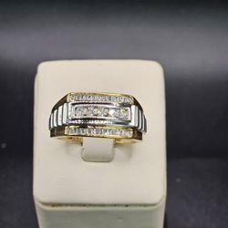 10K Diamond men Ring