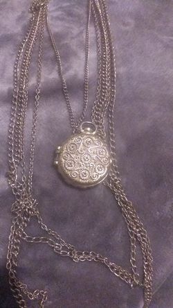 Vintage Goldtone Locket on Multi-Layered Chain