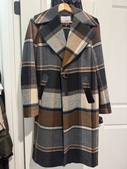 Kensie Plaid Pattern Coat S
