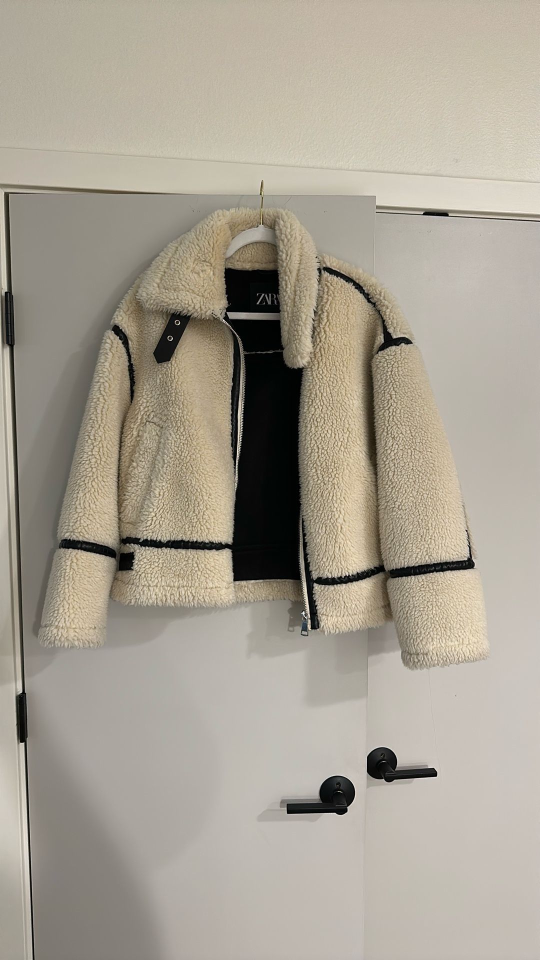 White Sherpa Zara Jacket