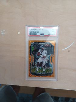 2020 JALEN HURTS RC LAZER PRIZM PSA 9