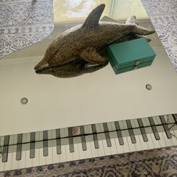 Vintage Mirror Piano Table
