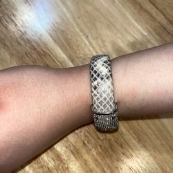 Henri Bendel Snakeskin bracelet with Swarovski crystals