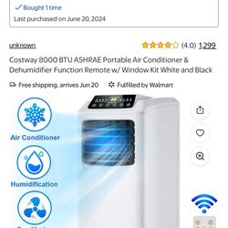 Costway 8000 BTU Portable AC