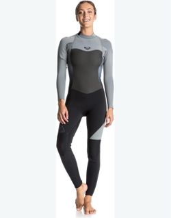 ROXY WOMEN'S SYNCHRO long sleeve BACK ZIP WETSUIT size 8 (medium)