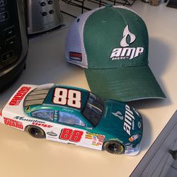 Dale Earnhardt Junior diecast car and hat