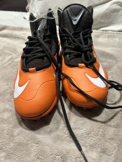 Nike Orange And Black Football Cleats Size 14