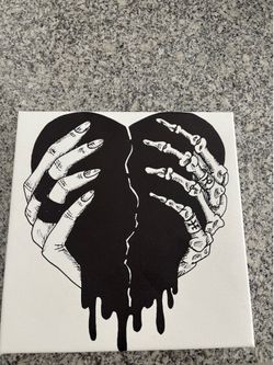 Bleeding heart canvas artwork