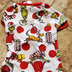 Dog Grinch Jammies Size M- Please Read Description. 