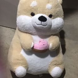 Teddy Bear Plush With Cupcake