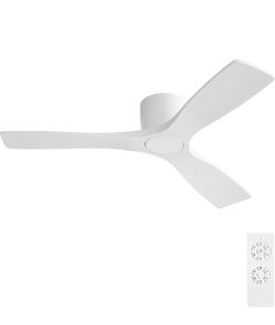 48” Ceiling Fan Flush Mount White - NEW IN BOX