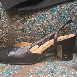 Chanel Slingback Heels.  100% Authentic Siz 6.5