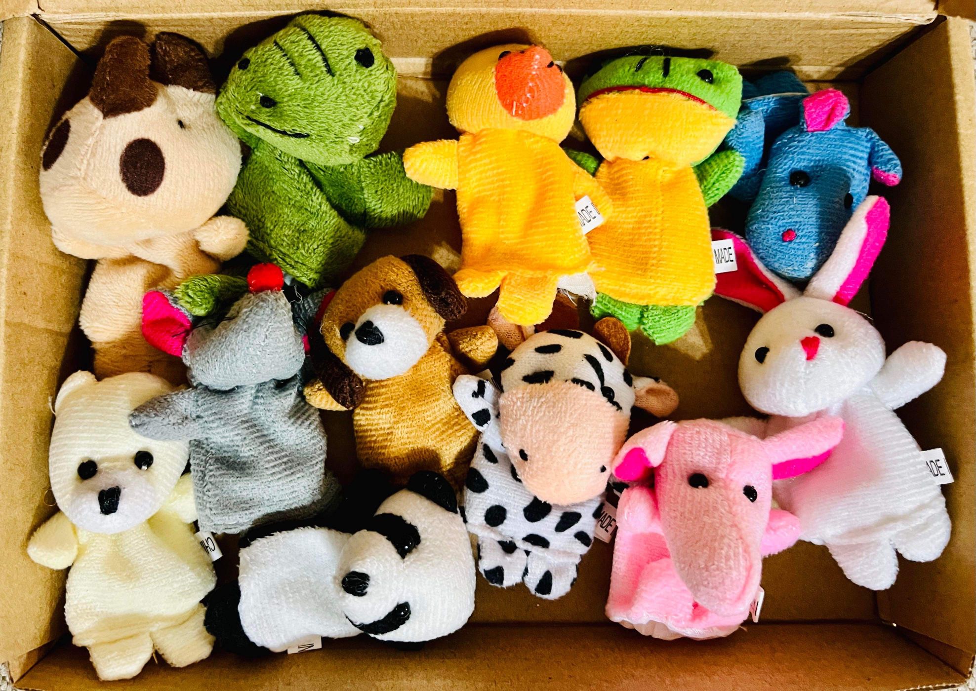 NEW Box of Finger Puppets - 12 Animals