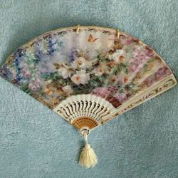 Serenity, ceramic fan. Beautiful Colors 