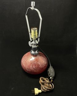 Karl Wiedmann WMF Ikora Red Burgundy Glass Lamp interior & top lights