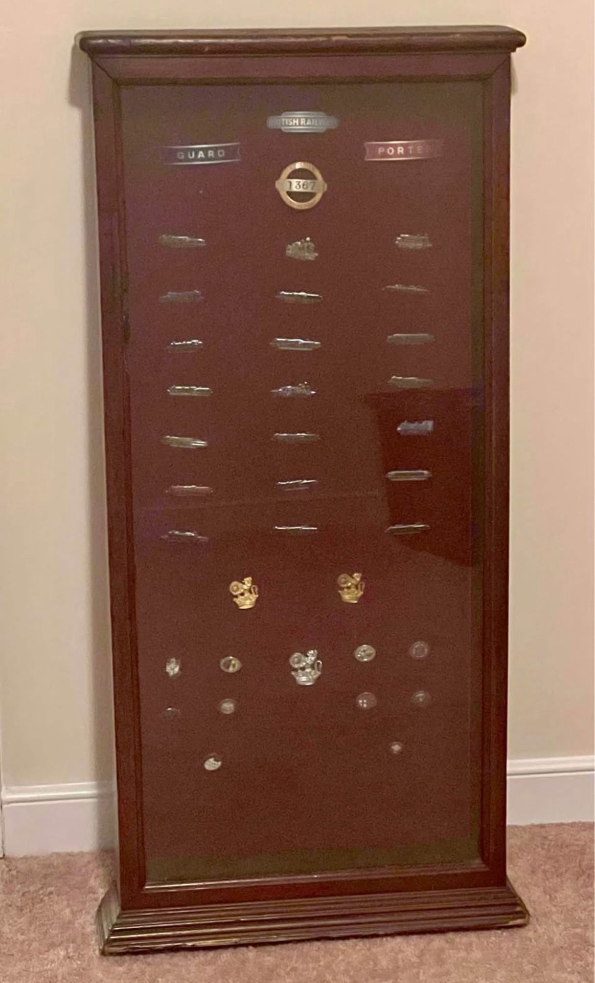 Antique British Railway Pin Collection – Framed
