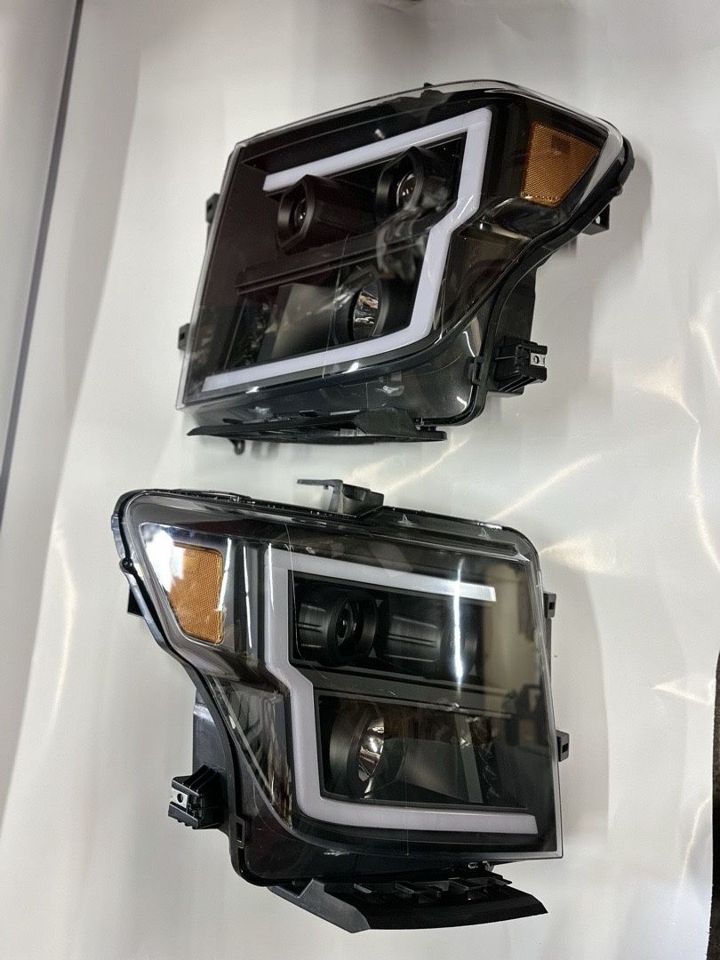 17-22 Nissan Titan Led DRL G3 headlights black amber