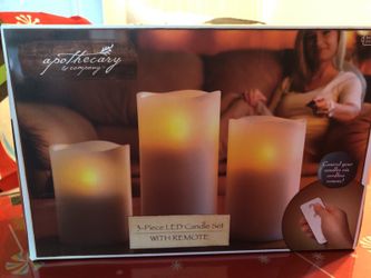 3-Piece LED Candle Set with Remote