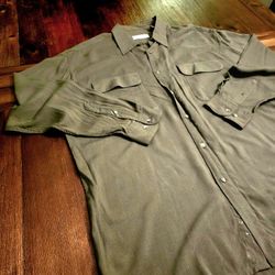 Royal Green Dress Shirt Size Large 