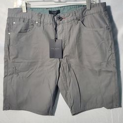 Ted Baker London Gray Fivsho 5 Pockets Cotton Shorts Size 34R