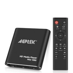 HDMI Media Player, Black Mini 1080p Full-HD Ultra HDMI Digital Media Player For -MKV/RM- HDD USB Drives And SD Cards