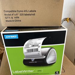 DYMO LabelWriter 4XL Shipping Label Printer + 6 Rolls 4x6 Labels (New)
