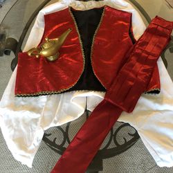 Desert Prince-Aladdin-Genie-4pc-Halloween Costume-Vest Pants
