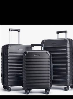 3-Piece Black Luggage Set