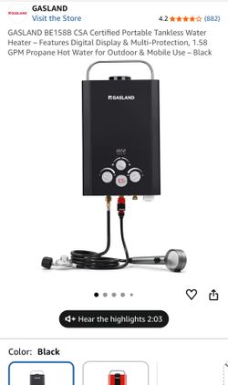 New portable tankless heater $100 firm