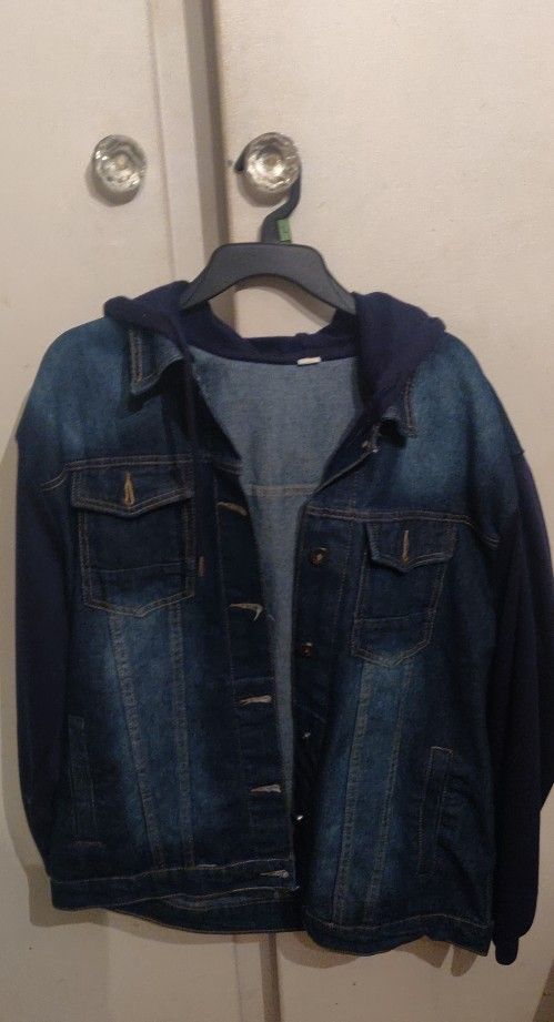 Jean/Hoodie Combo Jacket 