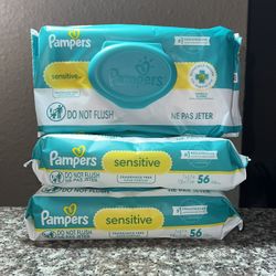 Pampers Sensitive Baby Wipes 56ct Set