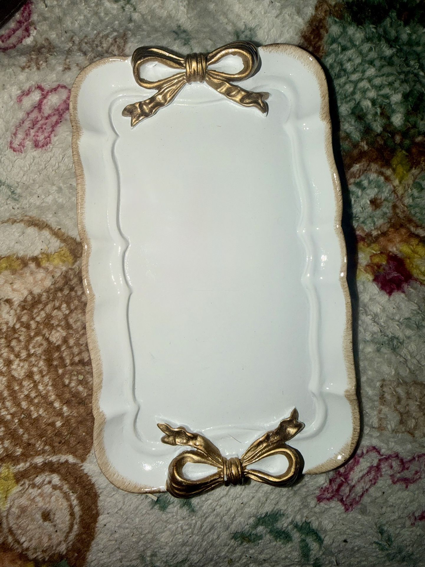 Gold Bows Tray