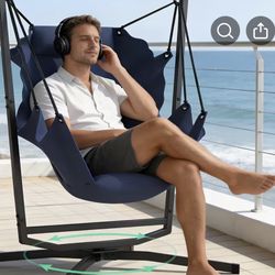 Set Of Three Swing Chairs On Rotating Stands - Brand New