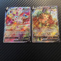 MINT Evolving Skies Eevolutions Lot of Leafeon And Sylveon Pokémon Cards (will separate)