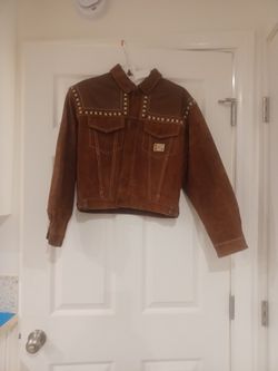 Suede  Jacket Brown Size Sm. 