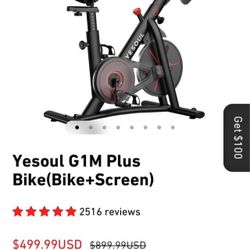 Exercise Bike With Screen