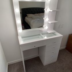 vanity mirror, table desk, & shelf ✨