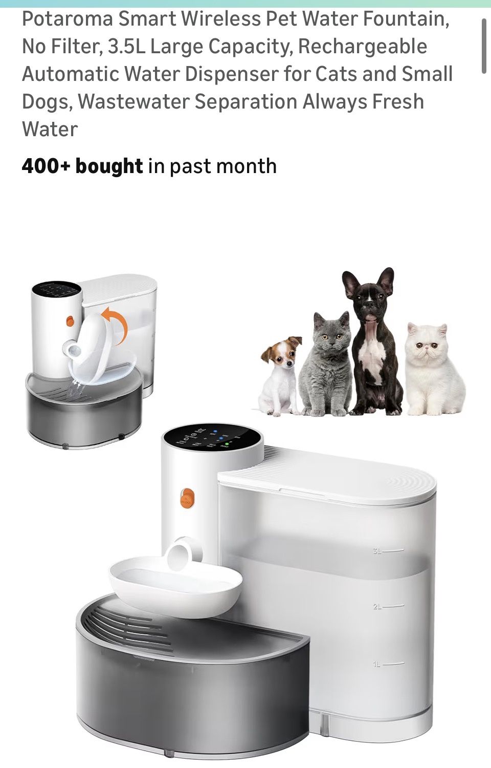 Smart Pet Wireless Fountain