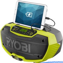 Ryobi RYOBI 18v Radio AM/FM Hybrid Stereo with Bluetooth Technology with 1.5 Ah Battery and Charger