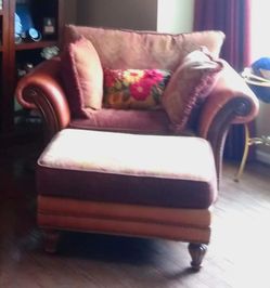 4 Piece Brick Red Living Room Set