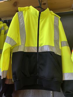High Visibility Zip Up Hoodie
