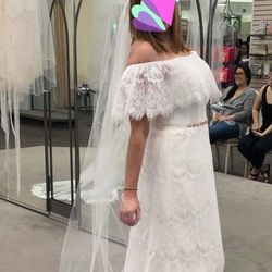 David's Bridal Boho Wedding Dress