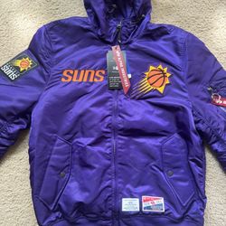 Phoenix Suns Alpha Industries Bomber Jacket Purple NEW w/ Tags