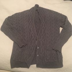 Grey Cardigan Sweater- Size L